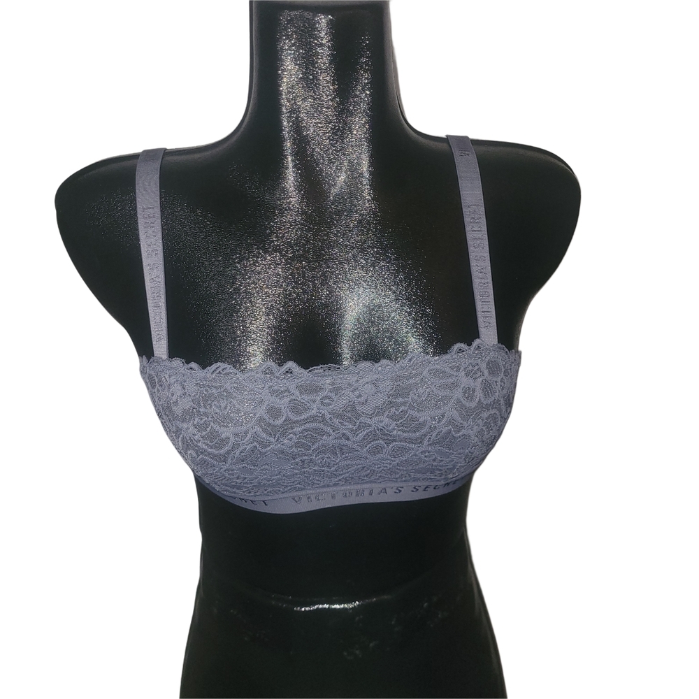 Victoria's Secret Bluish Gray Lace Bralette Size XS